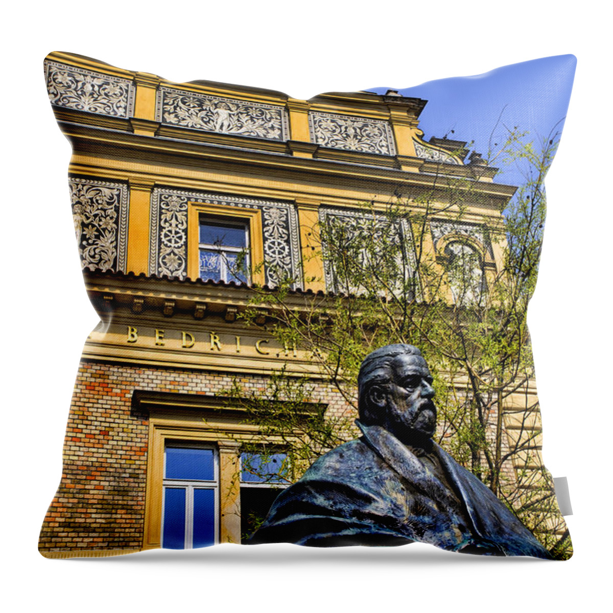 Prague Throw Pillow featuring the photograph Master of Czech Music by Brenda Kean