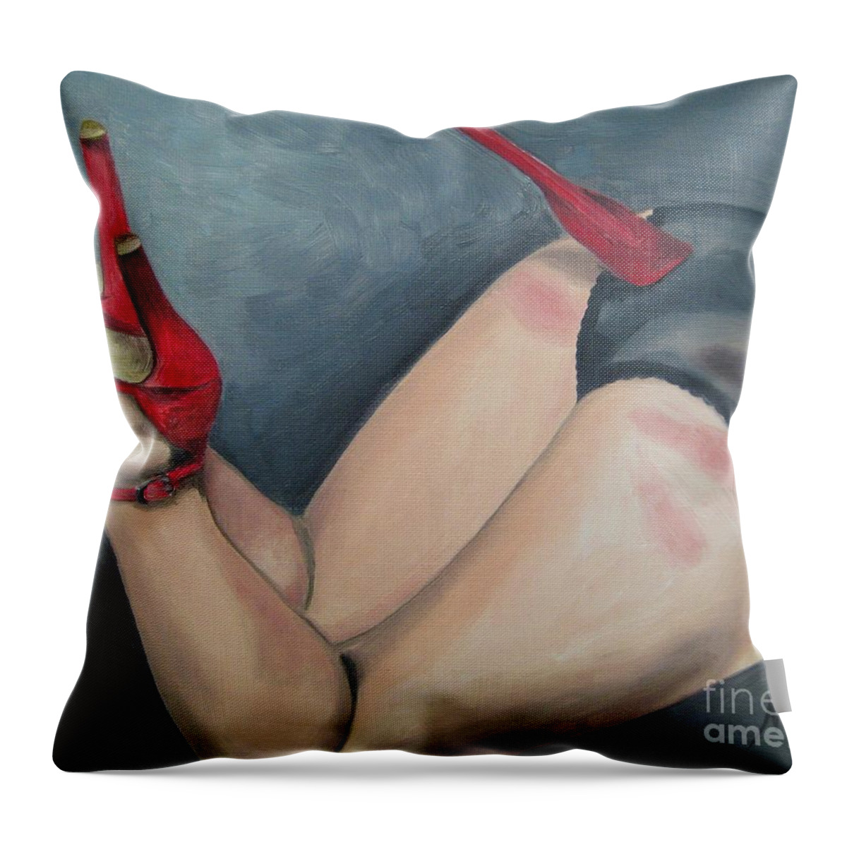 Noewi Throw Pillow featuring the painting Matching Set by Jindra Noewi