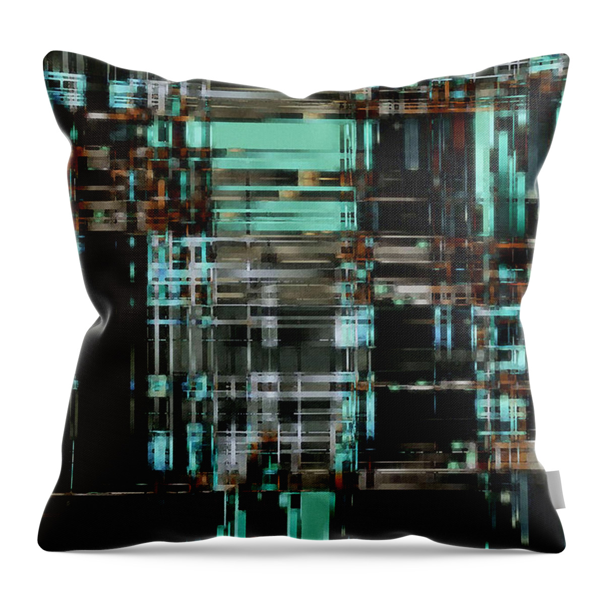 Digital Throw Pillow featuring the digital art Matrix 1 by David Hansen