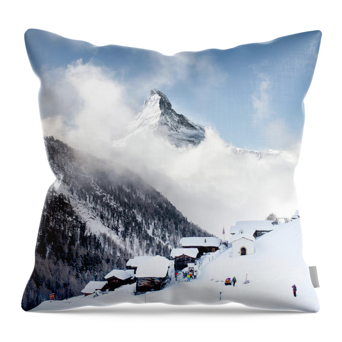Tranquility Throw Pillow featuring the photograph Matterhorn by Steffen Schnur