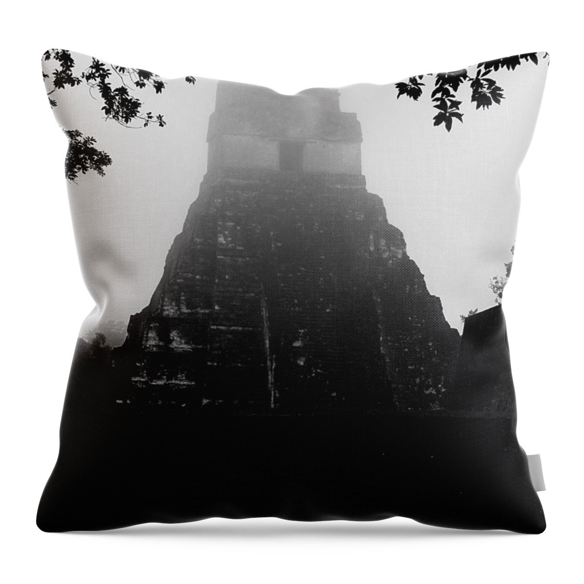 The Ruin Throw Pillow featuring the photograph Maya Ruins 2 by Xueling Zou