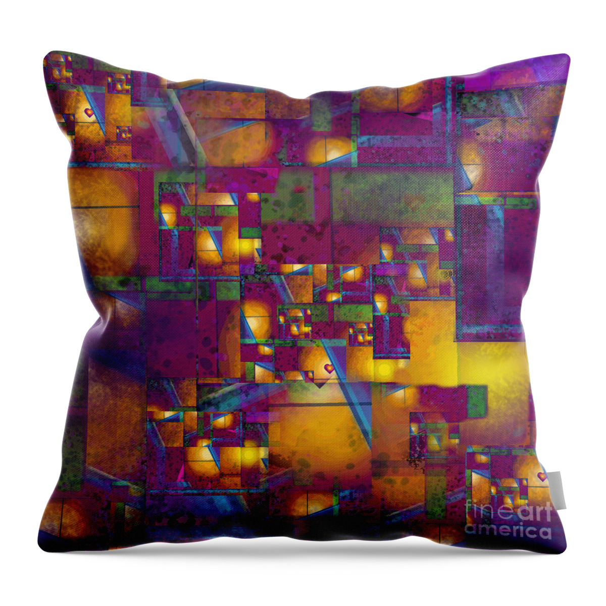 Maze Of The Heart Throw Pillow featuring the digital art Maze of the Heart by Carol Jacobs
