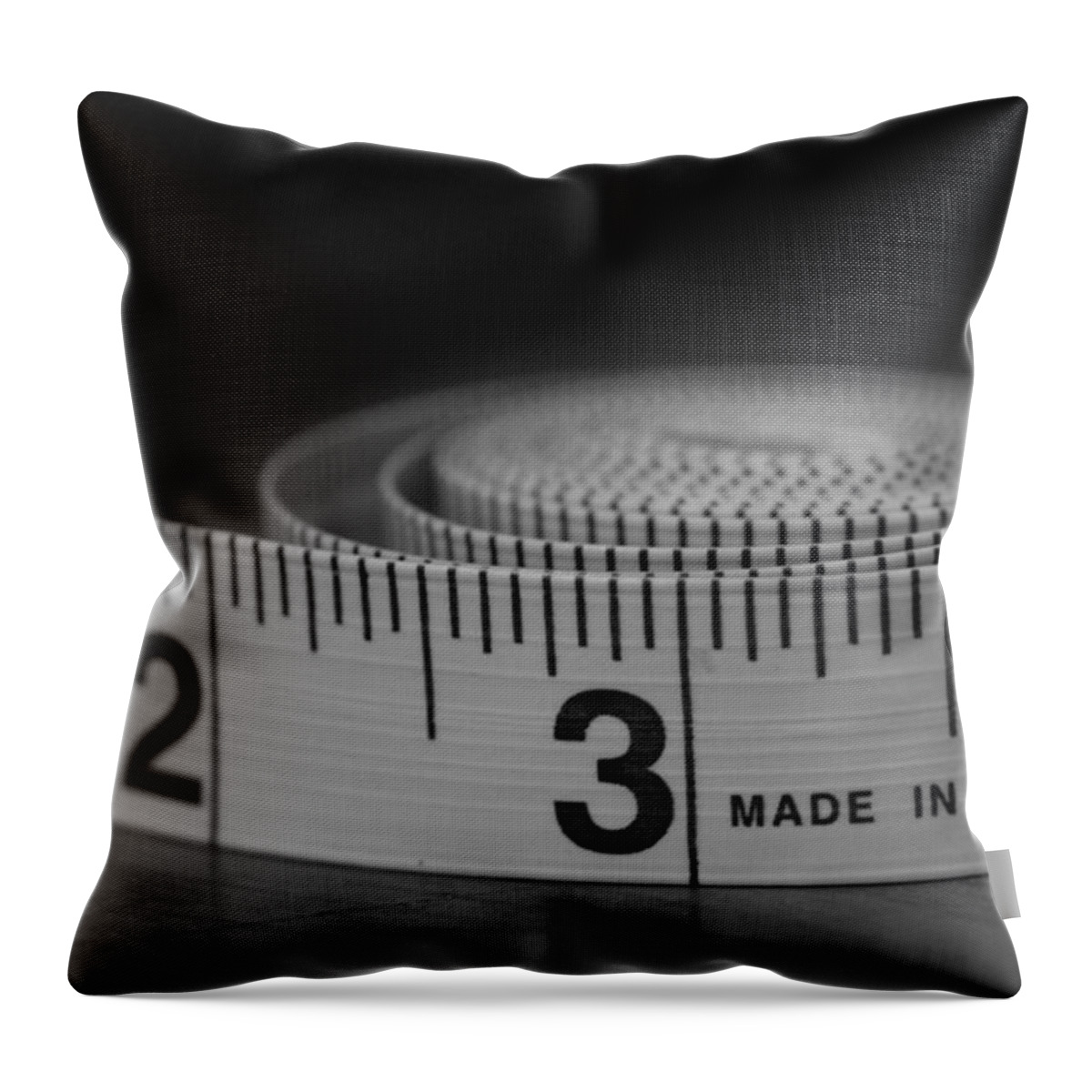 Tape Measure Throw Pillow featuring the photograph Measuring Up by Holden The Moment