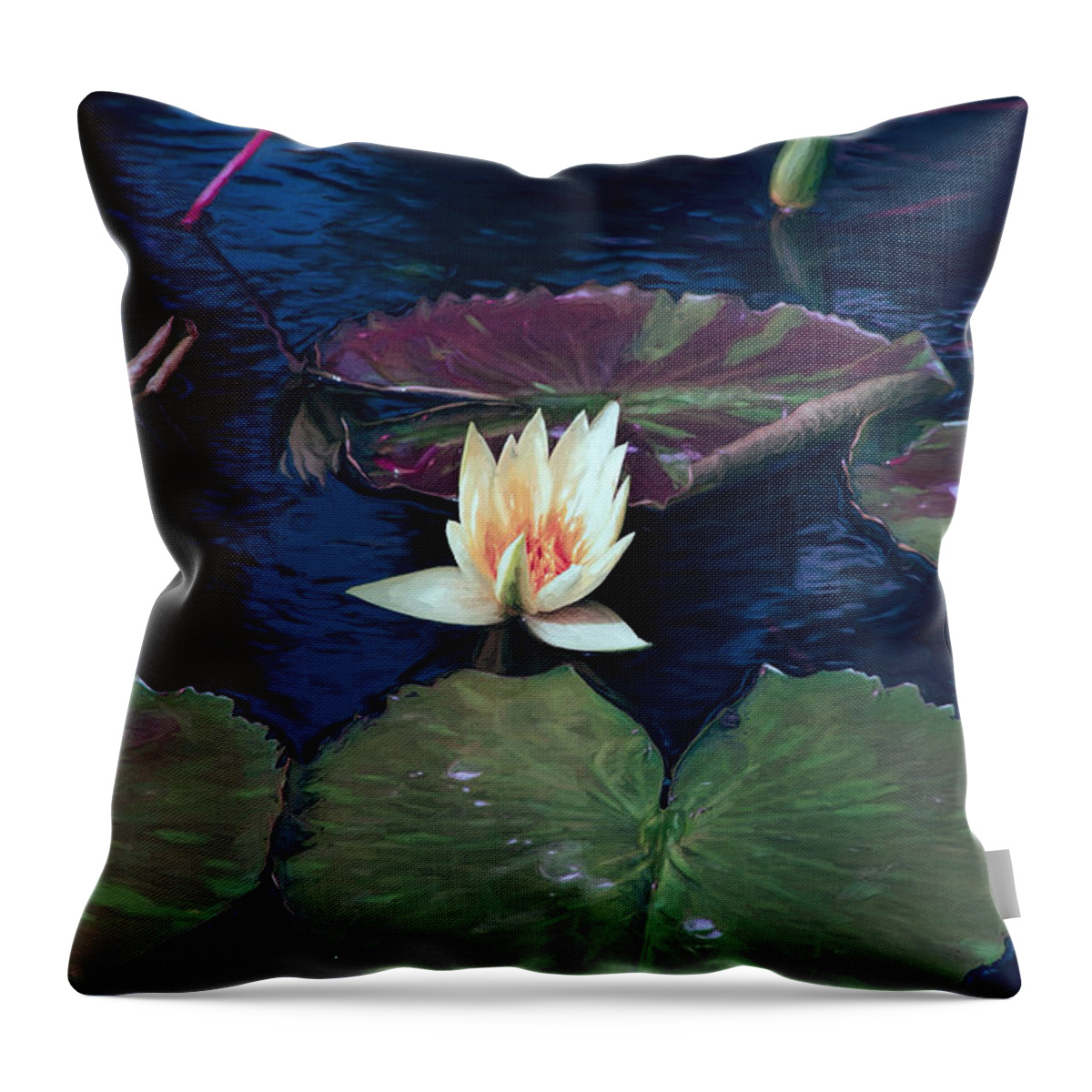 Lily Throw Pillow featuring the photograph Meditation of Nature by John Rivera