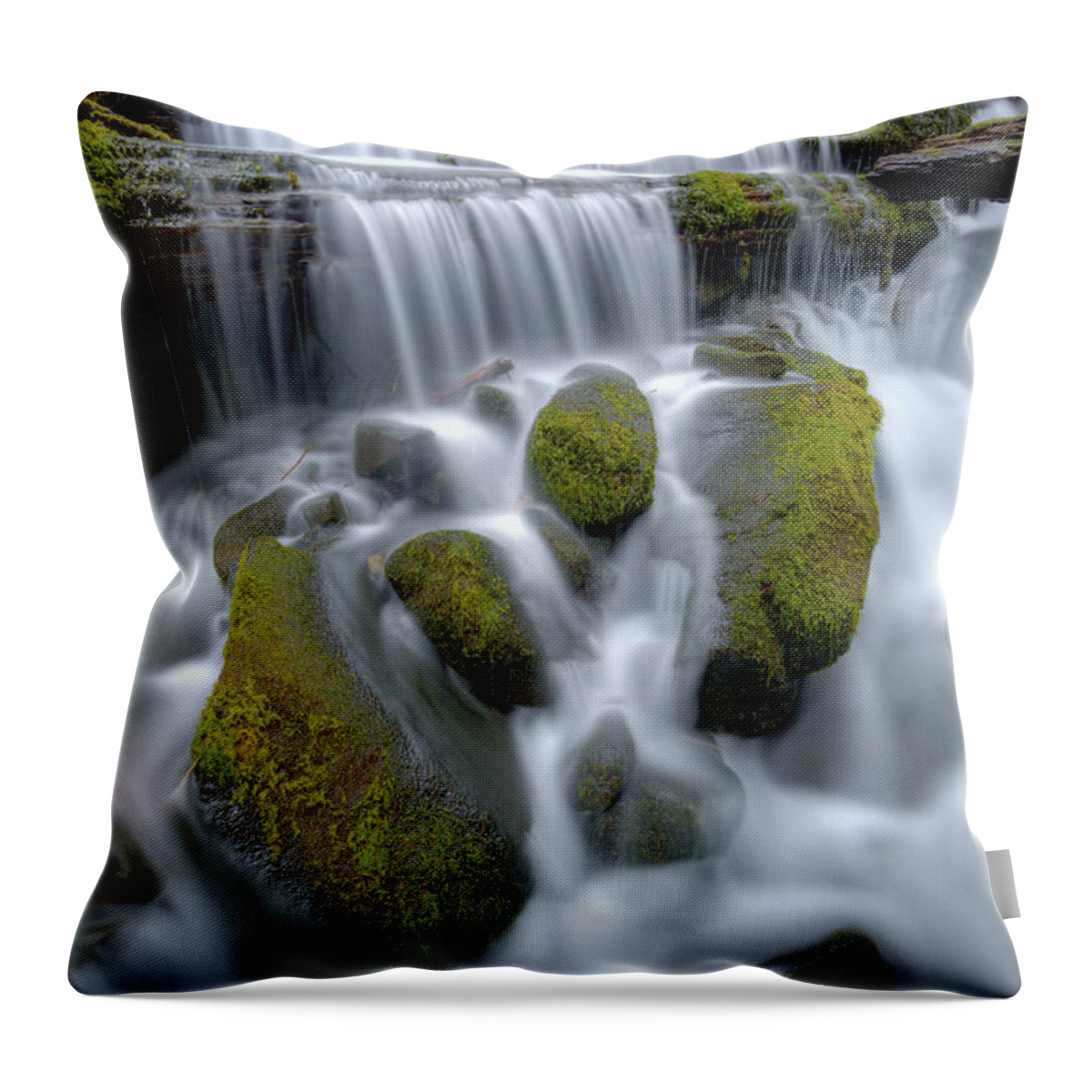 Waterfall Throw Pillow featuring the photograph Megaflow by Marco Crupi