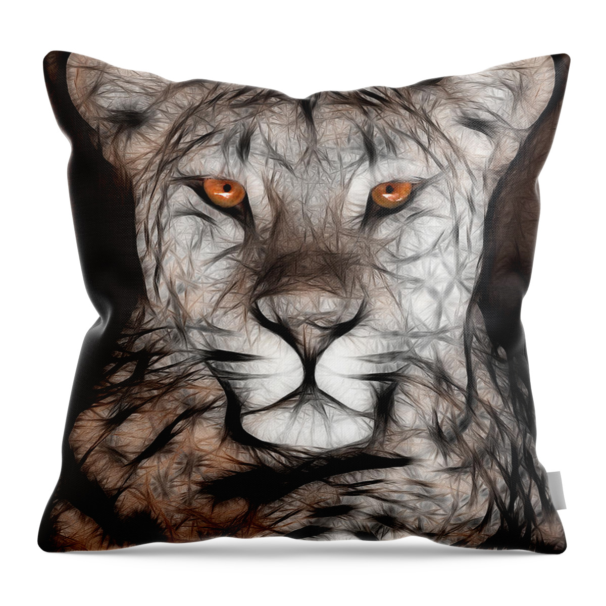 Memphis Throw Pillow featuring the photograph Memphis Leopard Artwork by Don Johnson