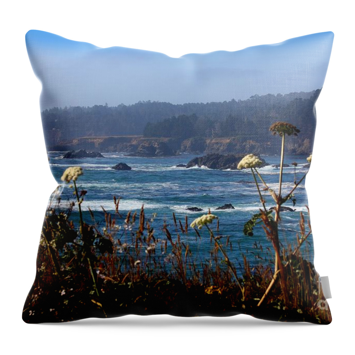 Mendocino Coast Throw Pillow featuring the photograph Mendocino Coast by Patrick Witz