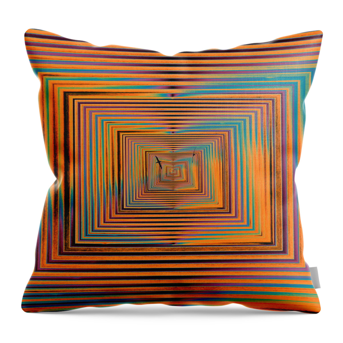 Abstract Throw Pillow featuring the digital art Mesmer Realized by Tim Allen