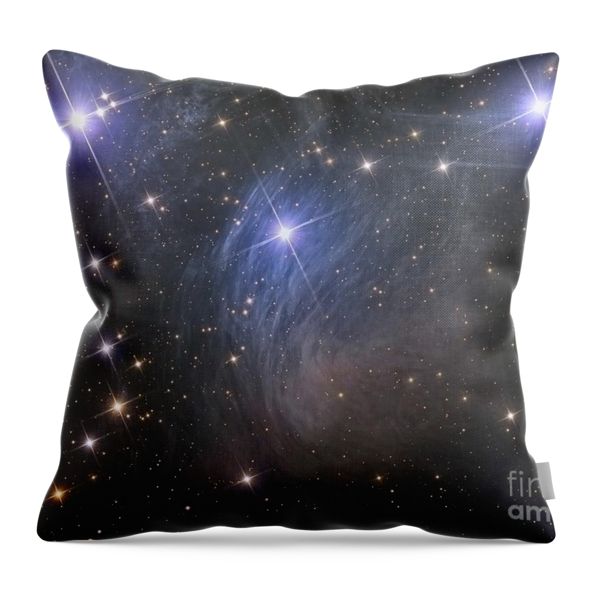 Stars Throw Pillow featuring the photograph Messier 45, The Pleiades, An Open Star by Reinhold Wittich