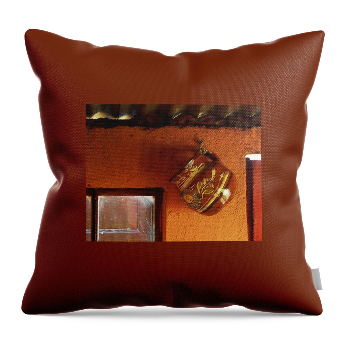 Photography Throw Pillow featuring the photograph Mexican Pottery by Joy Nichols