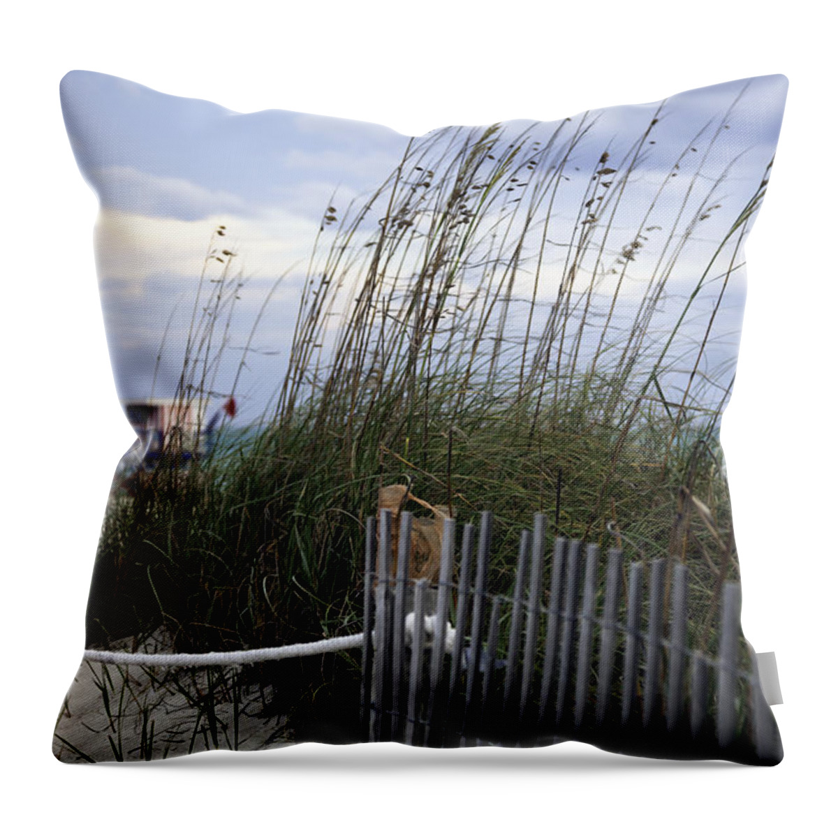 Beach Throw Pillow featuring the photograph Miami Beach Memories by Madeline Ellis