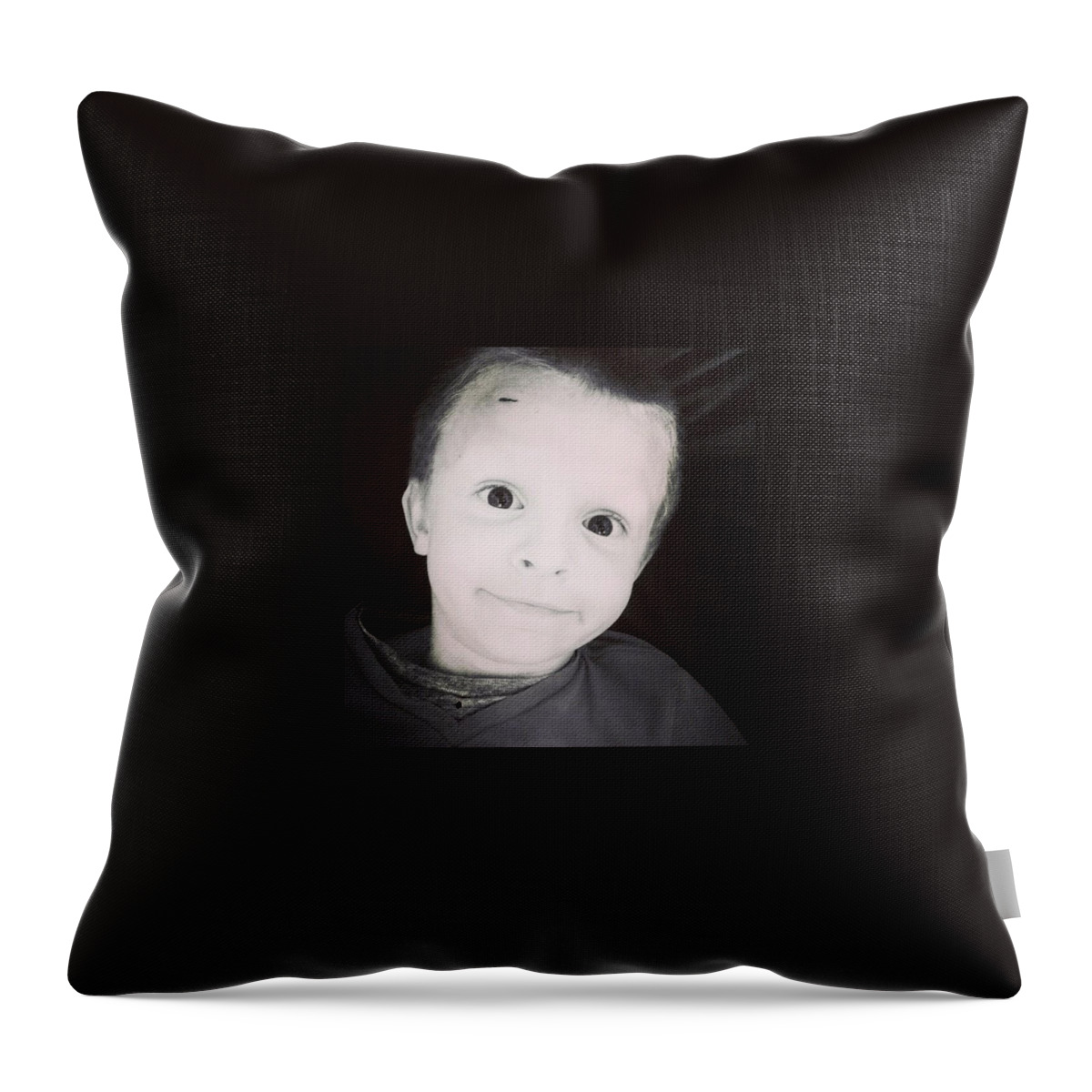 Love Throw Pillow featuring the photograph Micah Being Goofy by Aleck Cartwright