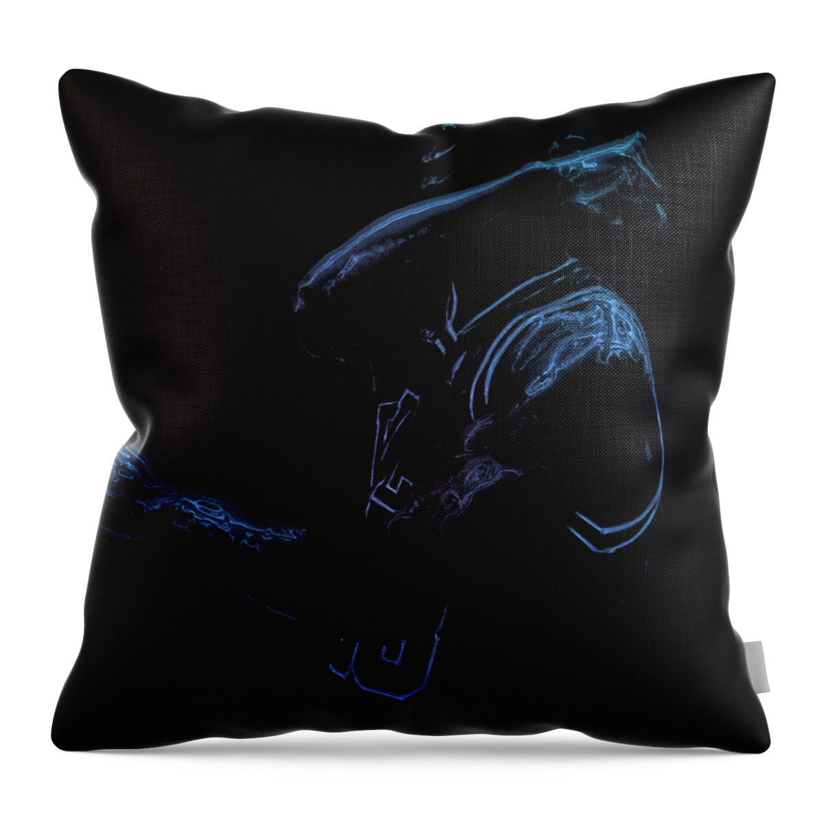 Jordan Throw Pillow featuring the digital art Michael Jordan Victory by Brian Reaves