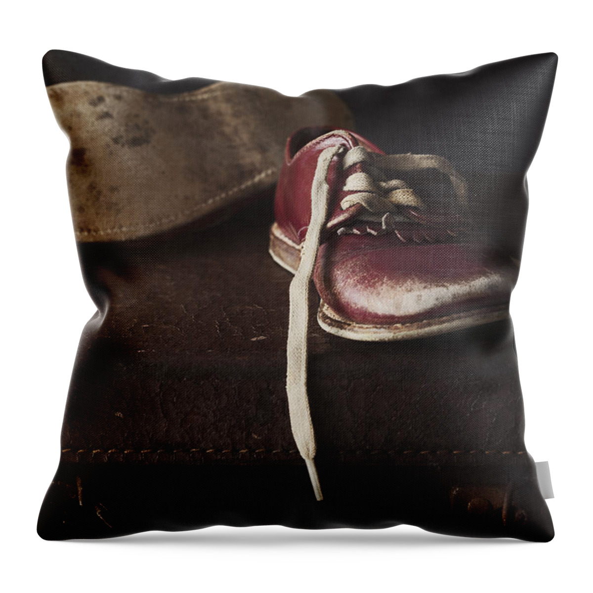 Shoe Throw Pillow featuring the photograph Miles and Years by Amy Weiss