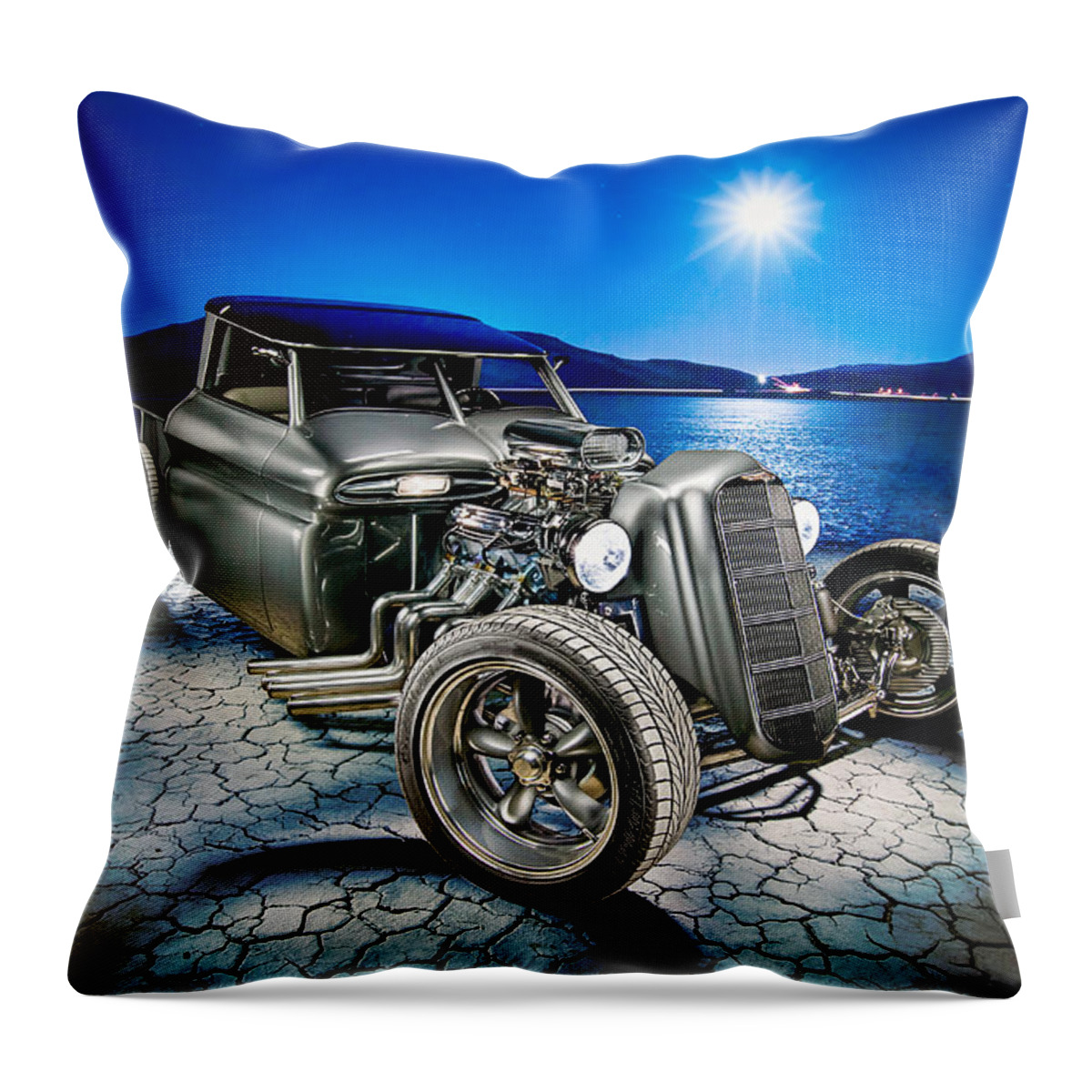 Car Throw Pillow featuring the photograph Millers Chop Shop 1964 GMC Truck by Yo Pedro