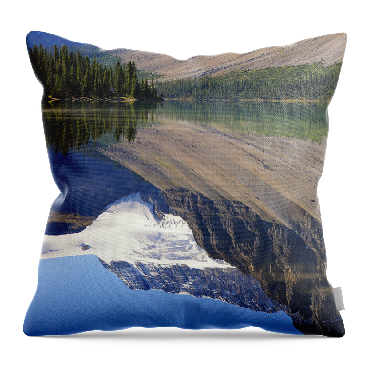 Banff National Park Throw Pillow featuring the photograph Mirror Lake Banff National Park Canada by Mary Lee Dereske