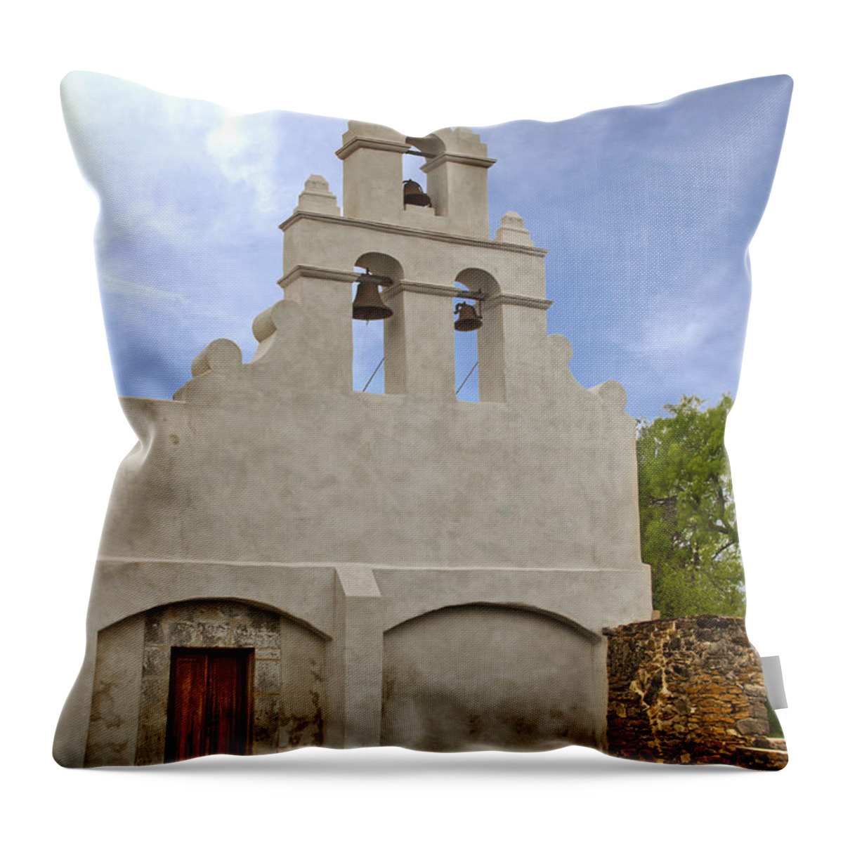 Hallowed Ground Throw Pillow featuring the photograph Mission San Juan by Jemmy Archer