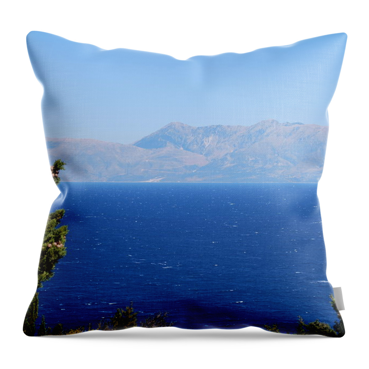 Mistral Wind Throw Pillow featuring the photograph Mistral wind by George Katechis