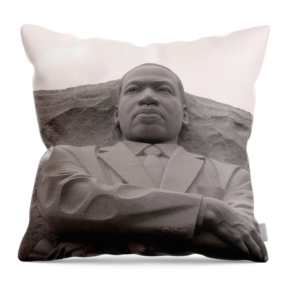 Martin Luther King Jr Throw Pillow featuring the photograph Mlk Jr.1 by Joseph Hedaya