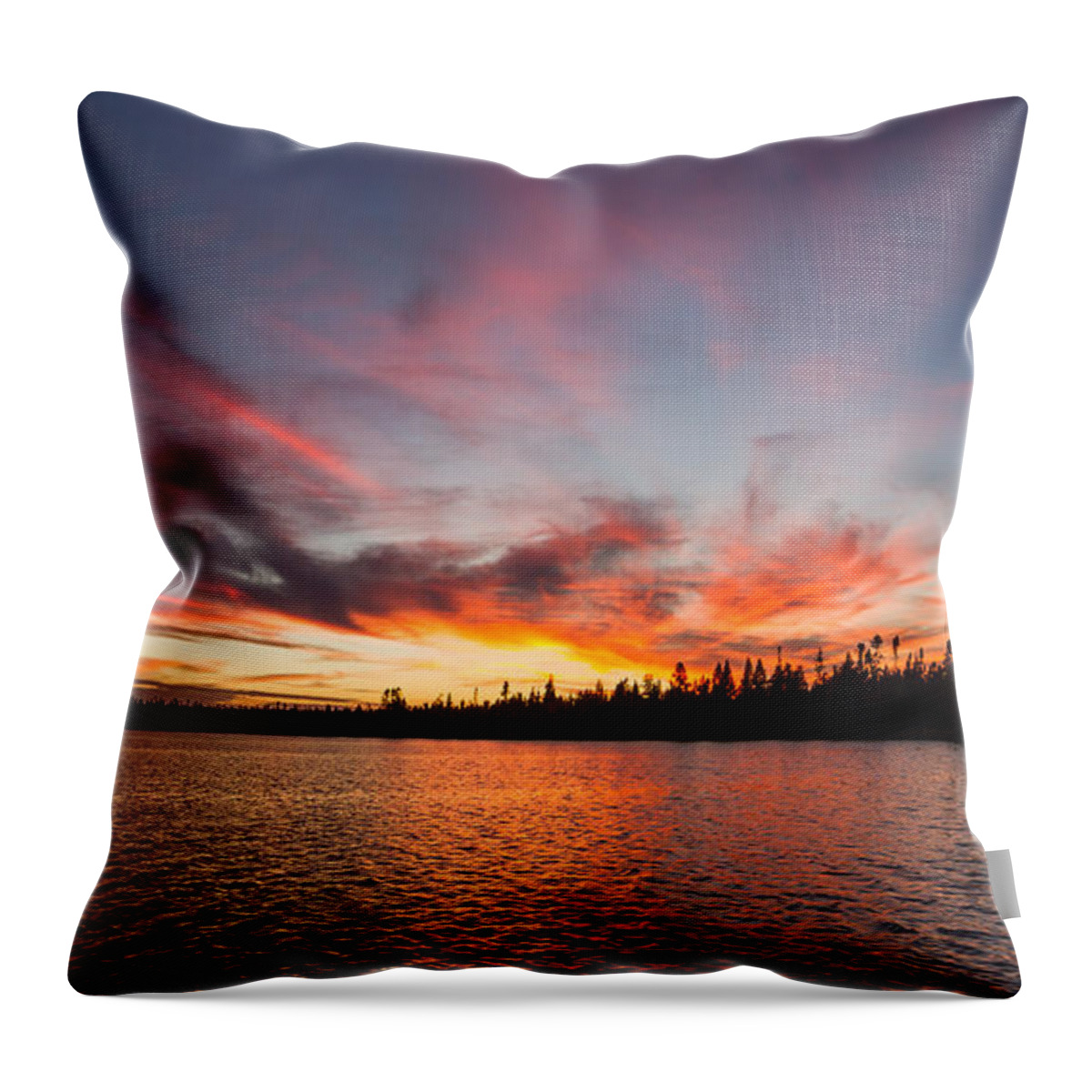 Minnesota Throw Pillow featuring the photograph MN Sunset Symphony by Lori Dobbs