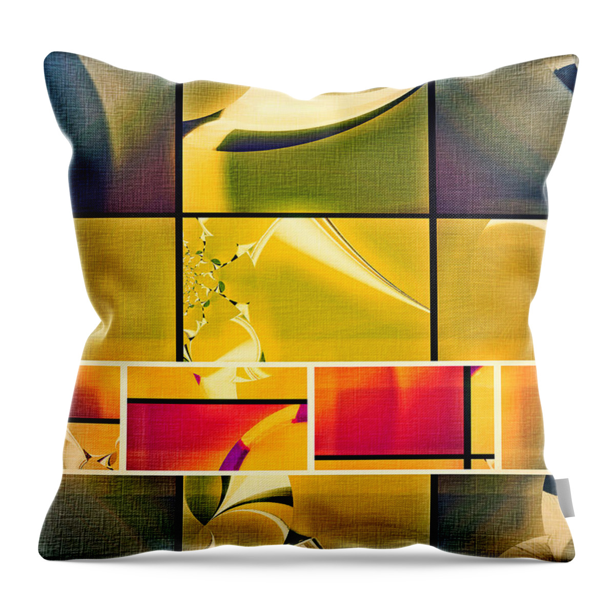 Geometric Art Throw Pillow featuring the digital art Mod 162 by Aurelio Zucco