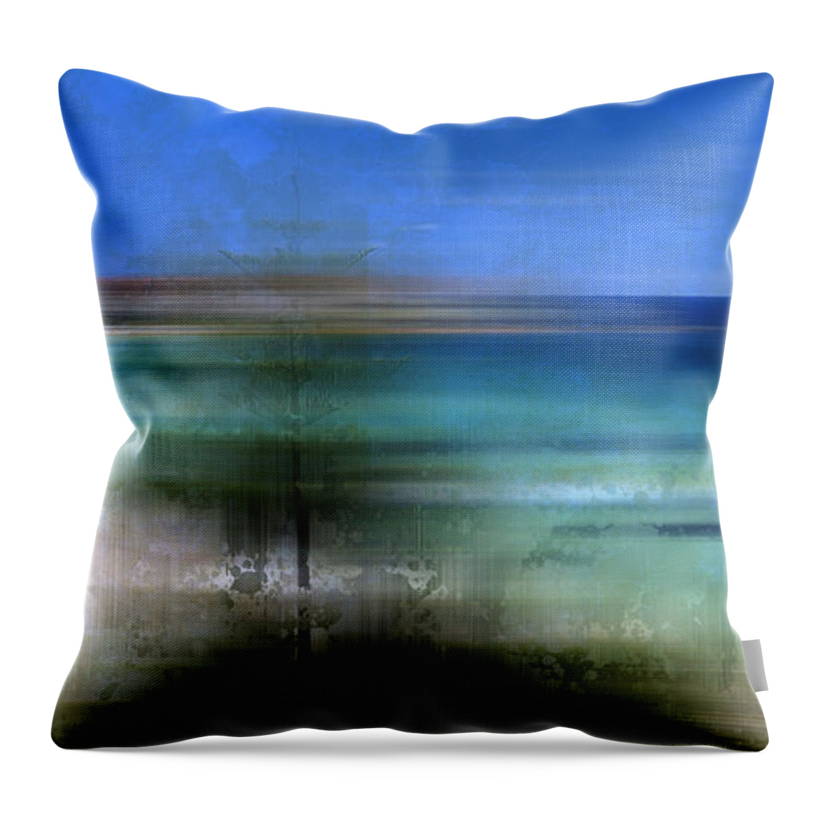 Australia Throw Pillow featuring the photograph Modern-Art BONDI BEACH by Melanie Viola