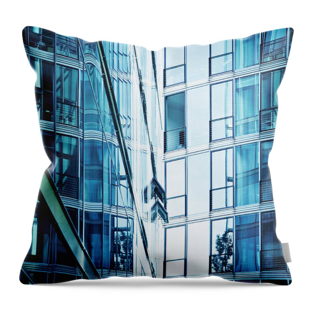 Corporate Business Throw Pillow featuring the photograph Modern Corporate Building by Tomml