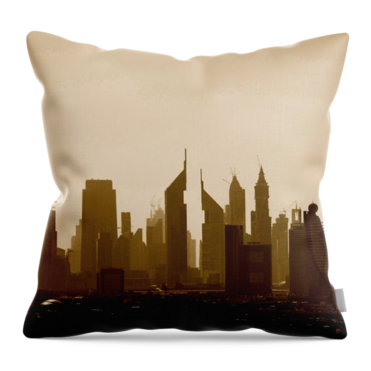 Dubai Throw Pillow featuring the photograph Modern Silhouette by Corinne Rhode