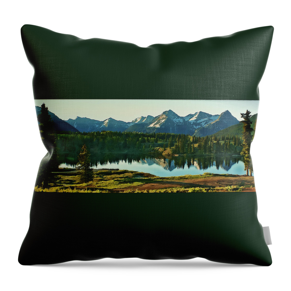 Sunrise Throw Pillow featuring the photograph Molas Lake Sunrise by Priscilla Burgers