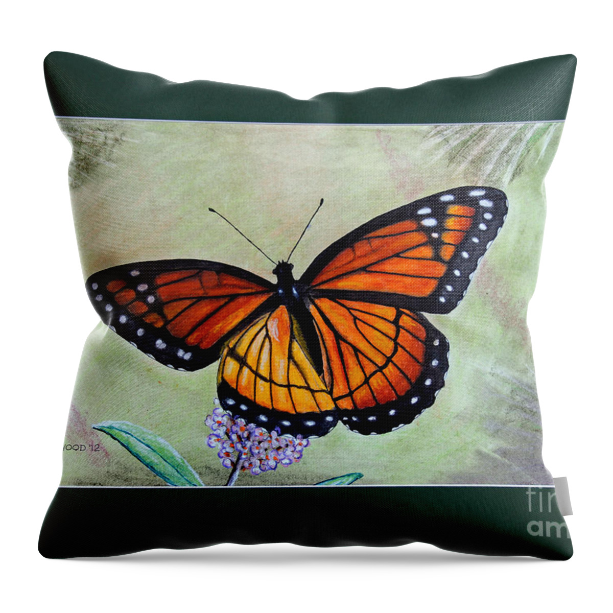 Viceroy Butterfly Throw Pillow featuring the photograph Viceroy Butterfly by George Wood by Karen Adams