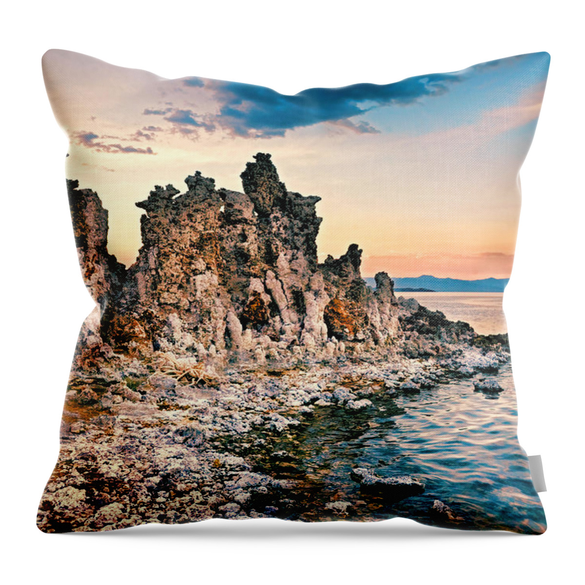 Mono Lake Throw Pillow featuring the photograph Mono Lake by Jill Battaglia