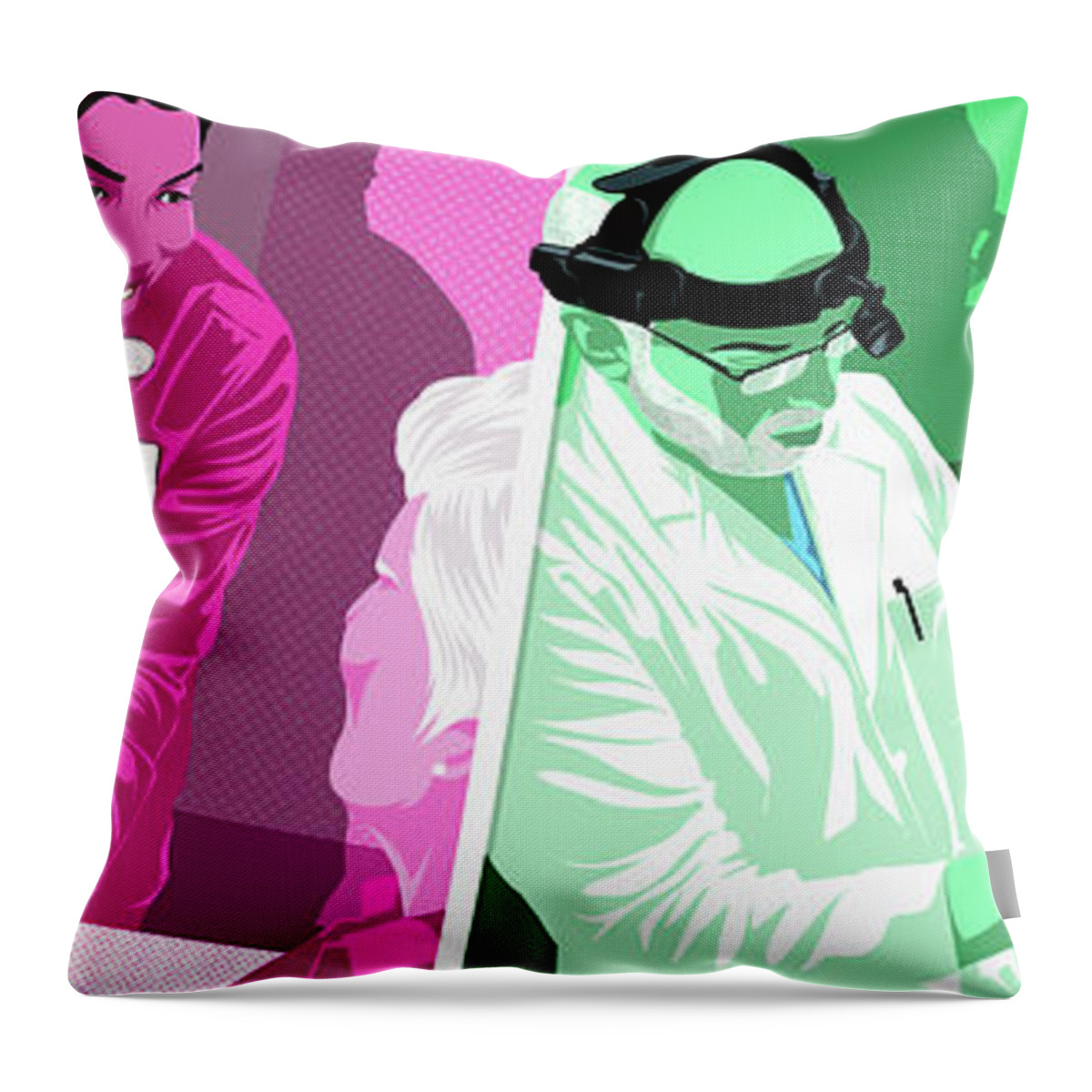Adult Throw Pillow featuring the photograph Montage Of Medical Research, Treatment by Ikon Images