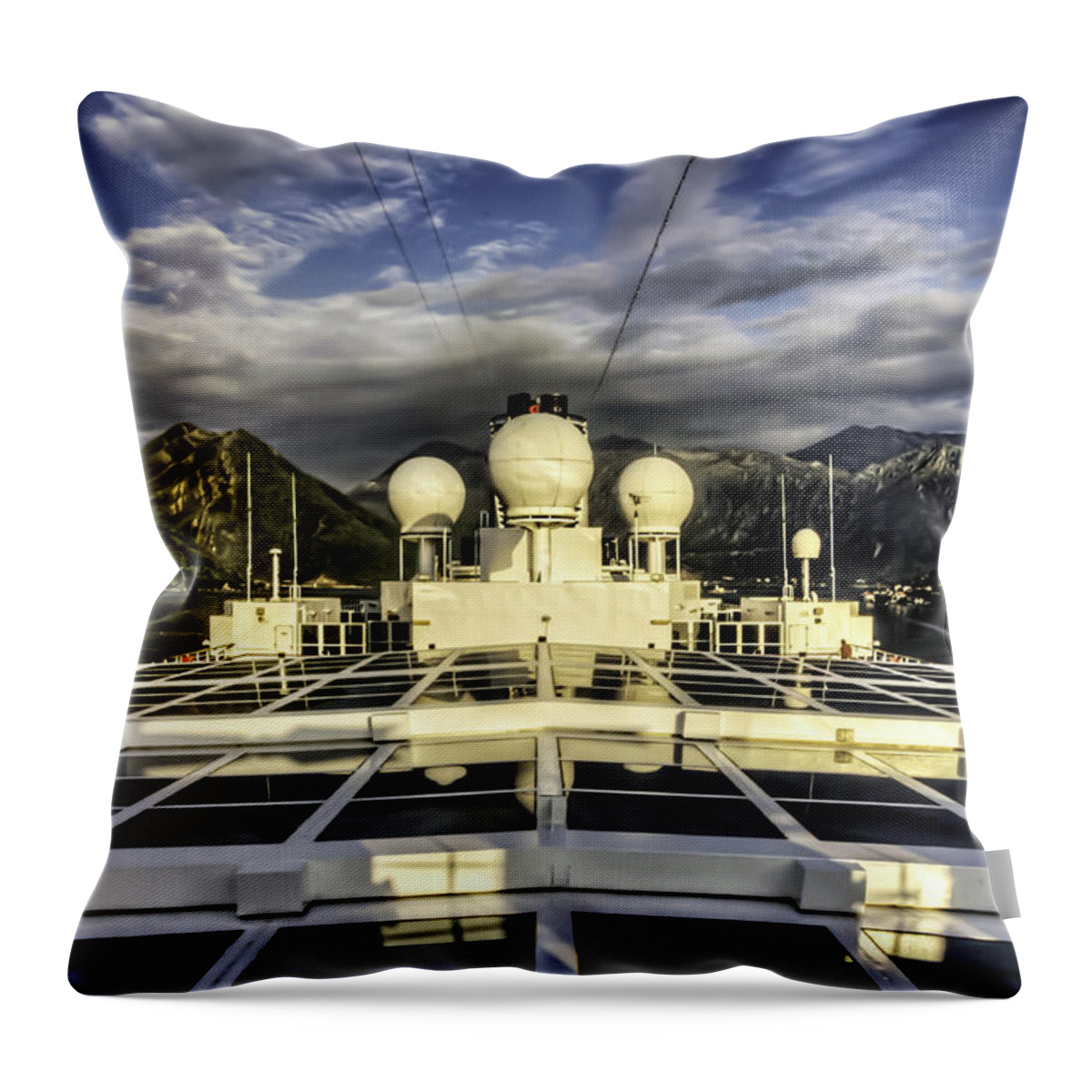 Adriatic Throw Pillow featuring the photograph Montenegro Cruise by Maria Coulson