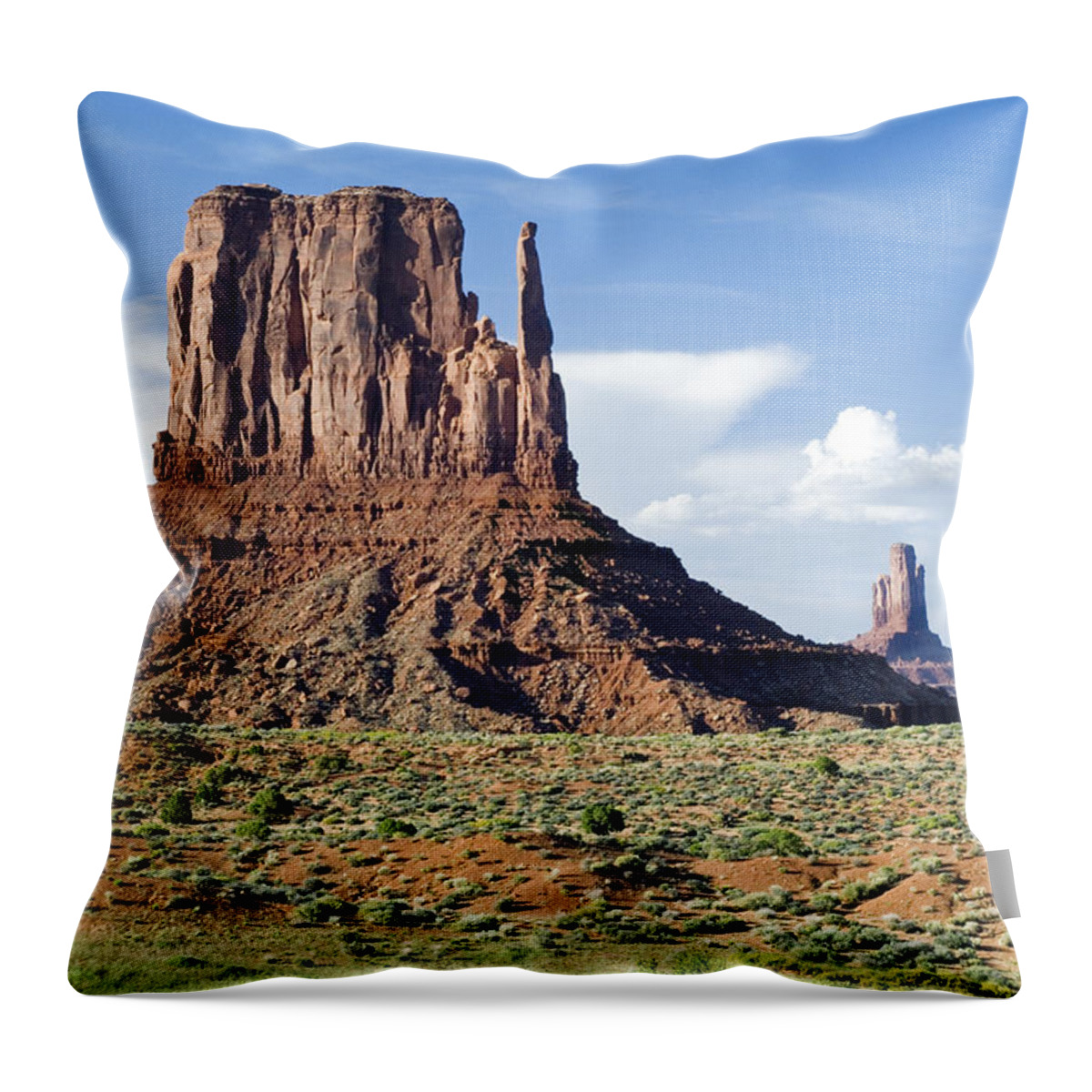 Monument Valley Throw Pillow featuring the photograph Monument Valley 11 by Arterra Picture Library