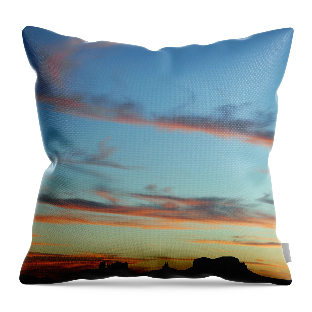 Justjeffaz Throw Pillow featuring the photograph Monument Valley Sunset 3 by JustJeffAz Photography