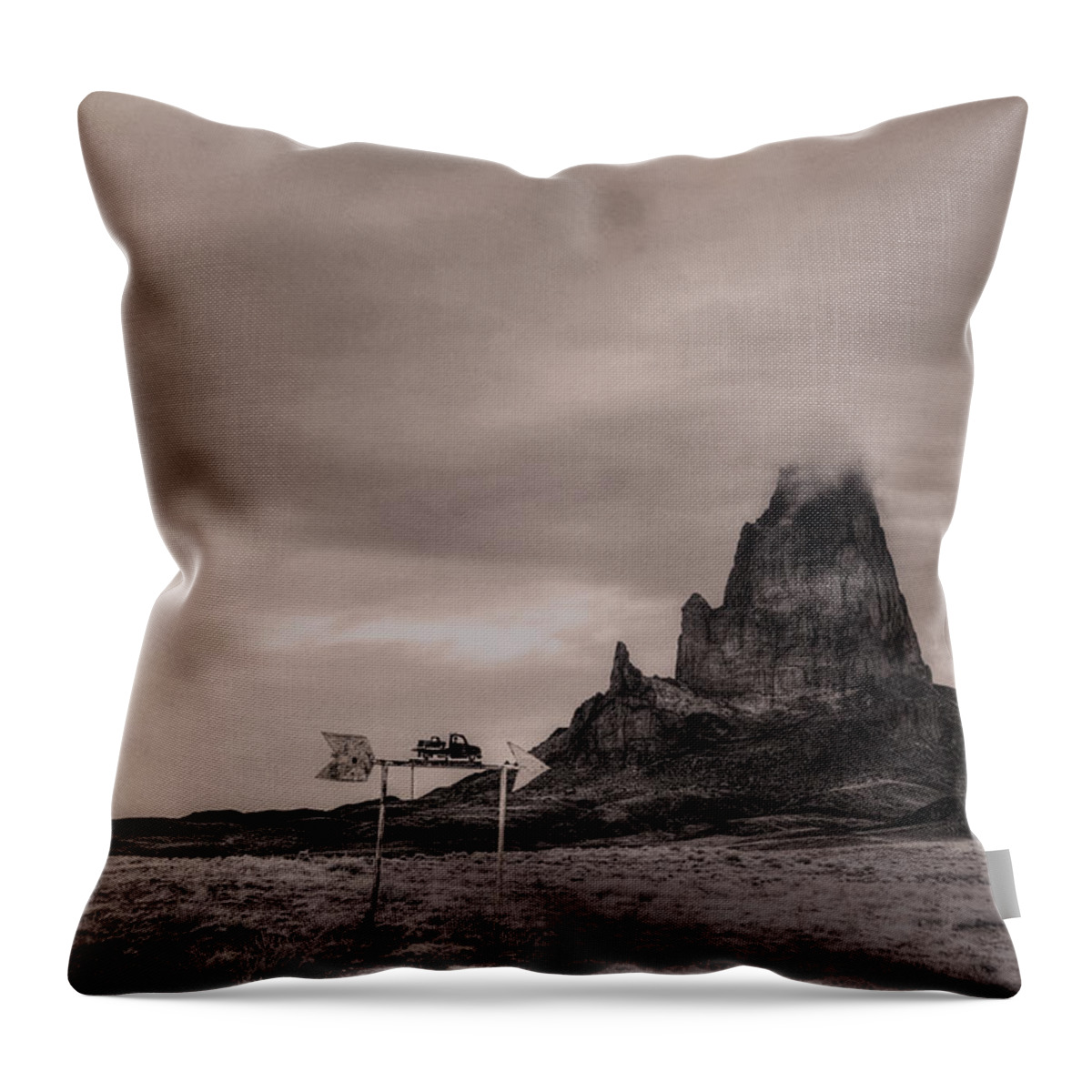 Monumental Towing Throw Pillow featuring the photograph Monumental Towing by William Fields
