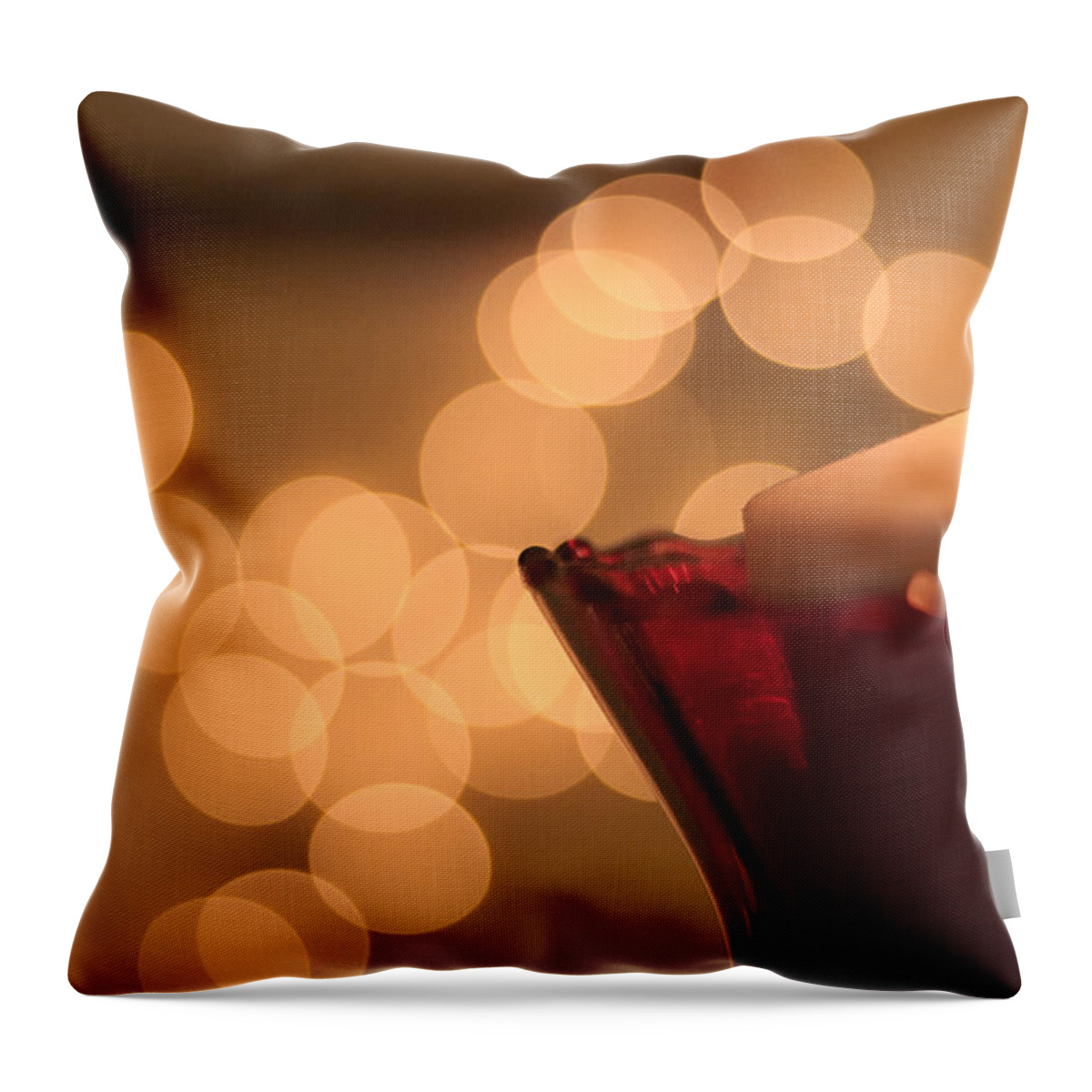Candle Throw Pillow featuring the photograph Moody Candlelight by Eugene Campbell