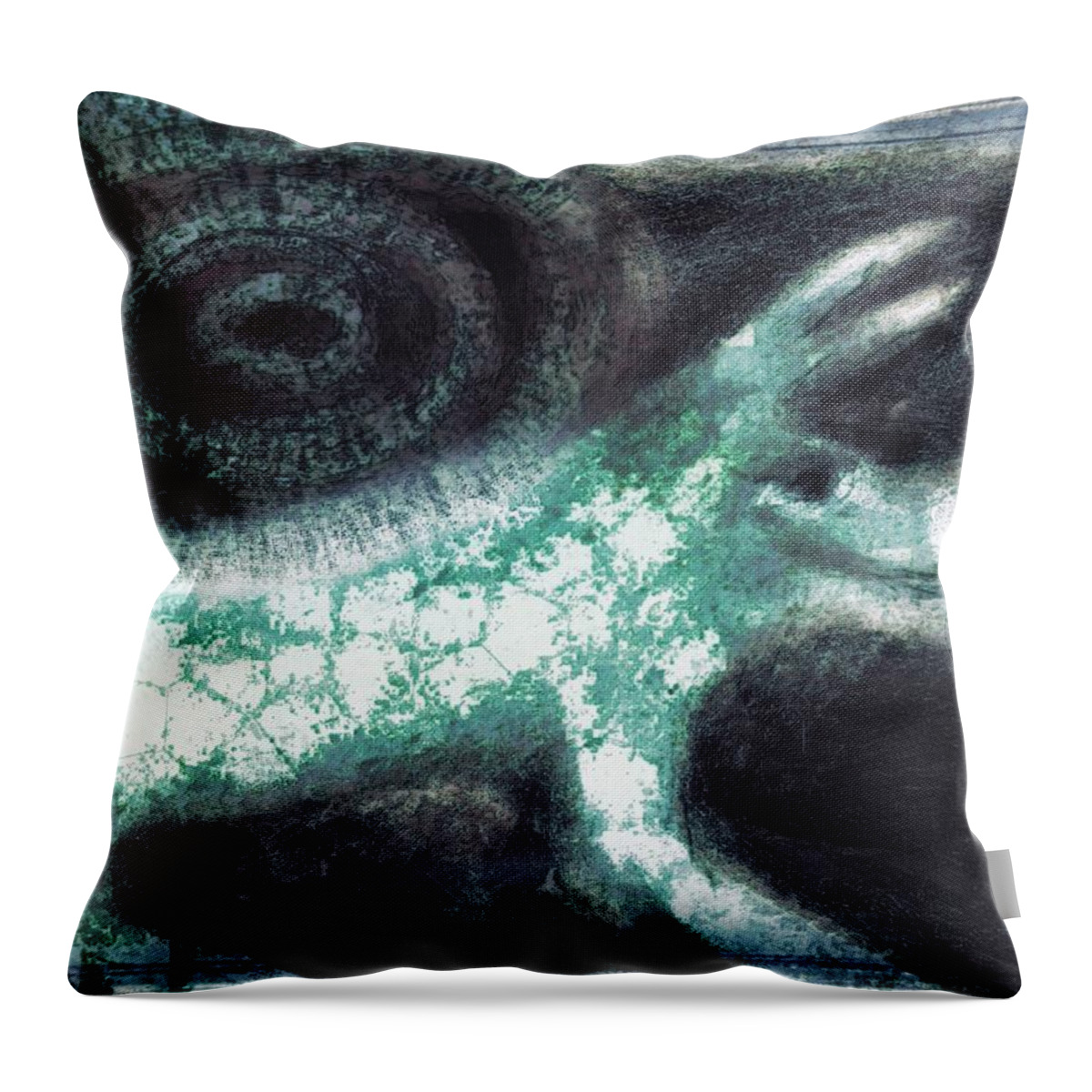 Digital Painting Throw Pillow featuring the painting Moon dog by Suzy Norris