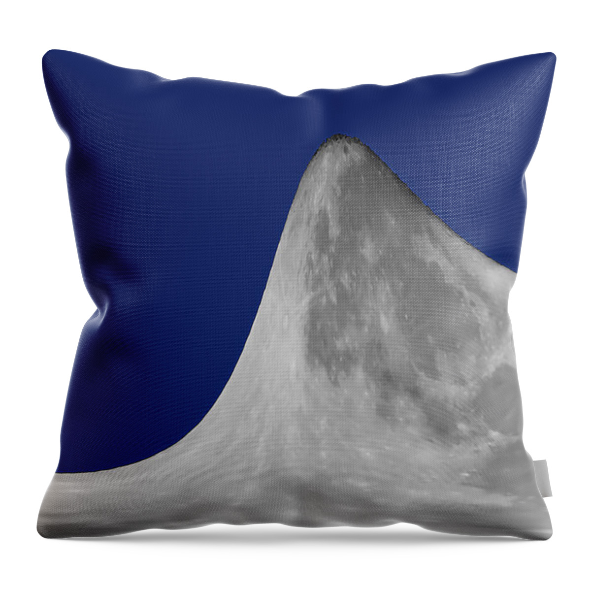 Moon Mountain Throw Pillow featuring the digital art Moon Mountain by Ernest Echols