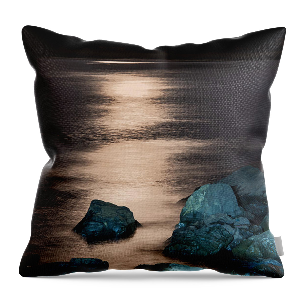 Moon Throw Pillow featuring the photograph Moon Rocks by Gary Slawsky