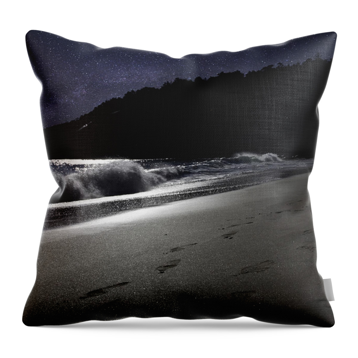 Beach Throw Pillow featuring the photograph Moonshine Beach by Brent L Ander