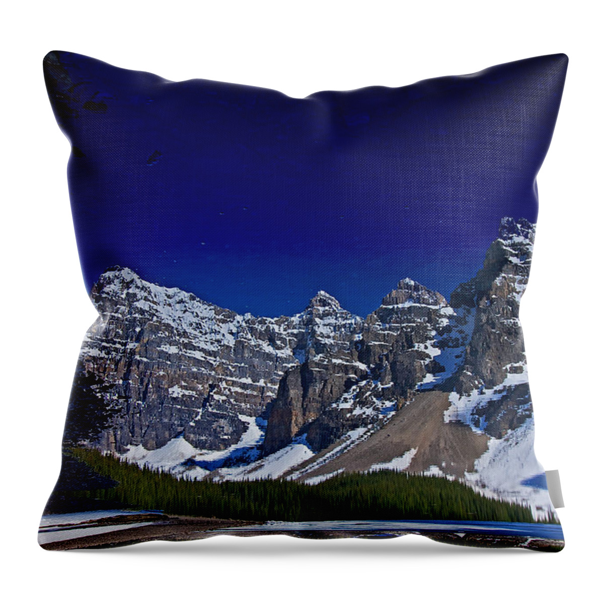 Moraine Lake Throw Pillow featuring the photograph Moraine Lake Reflection by Stuart Litoff