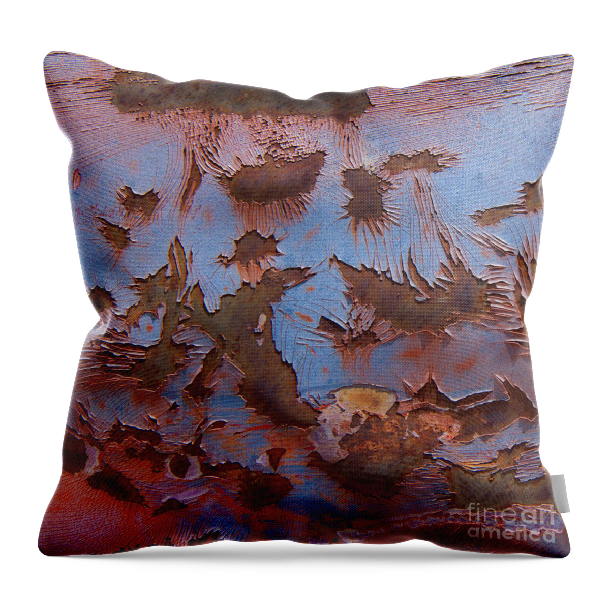 Abstract Throw Pillow featuring the photograph More Painted Desert Abstract Square. by Lee Craig