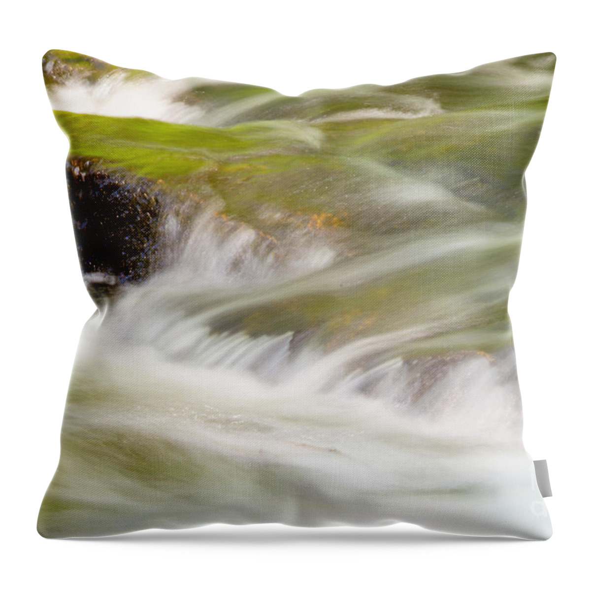 Acadia National Park Throw Pillow featuring the photograph More Than a Trickle by Tamara Becker