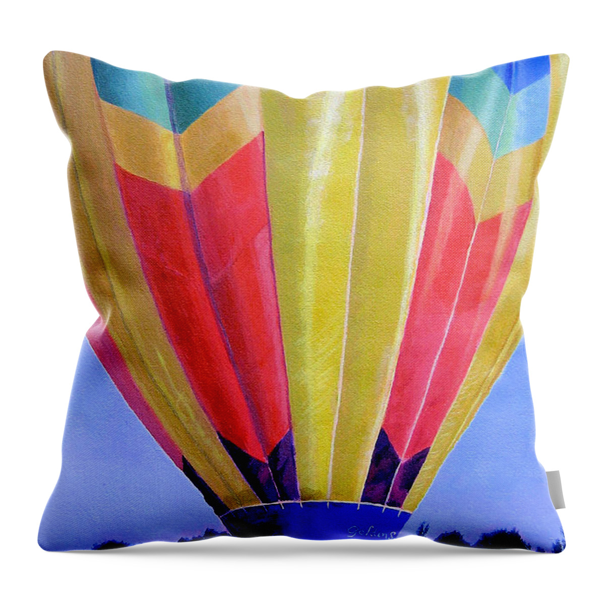 Acrylic Throw Pillow featuring the painting Morning Flight by Lynne Reichhart