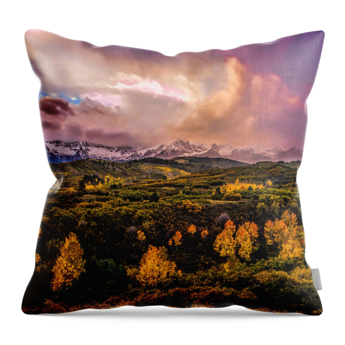 Ridgway Throw Pillow featuring the photograph Morning Glory by Ken Smith