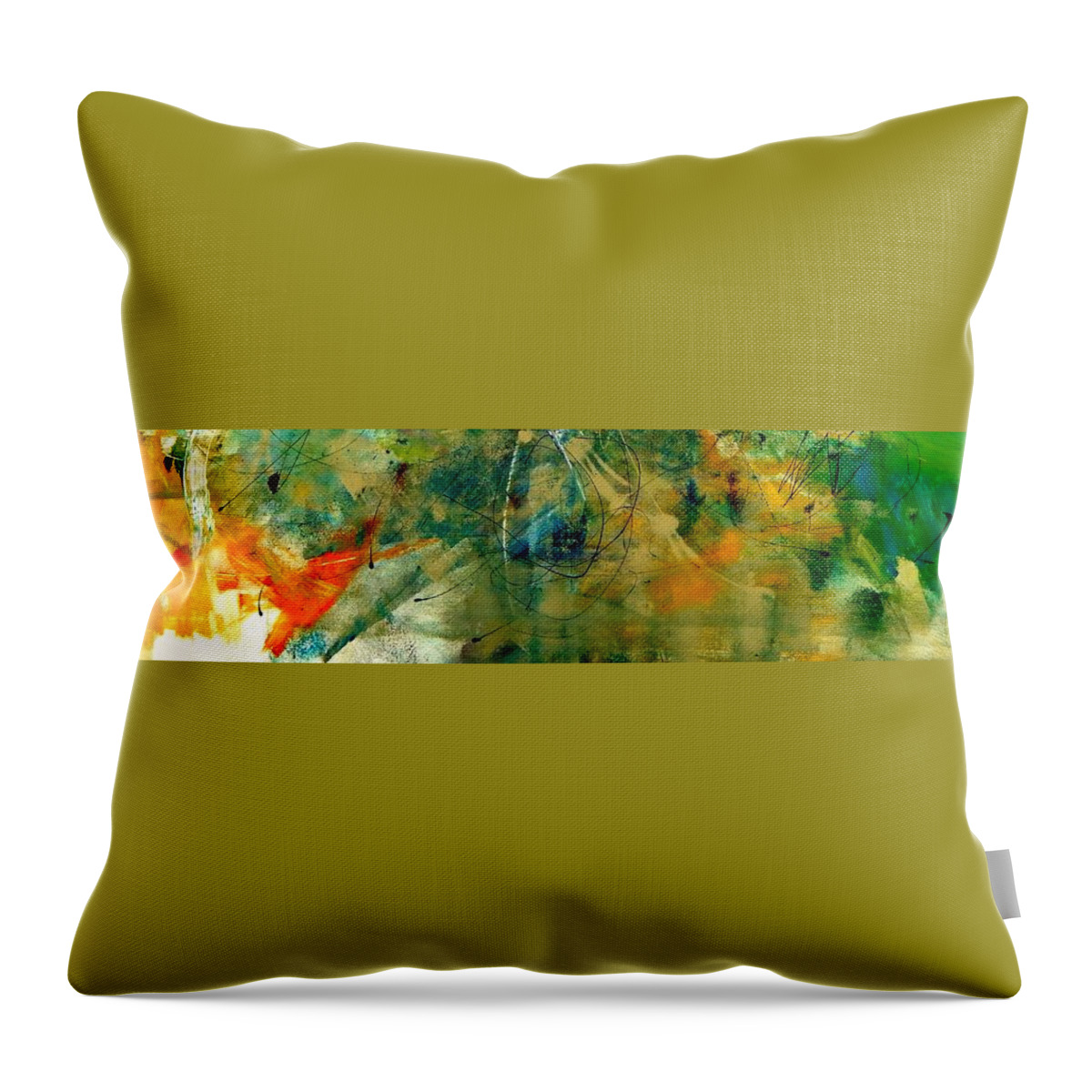 Abstract Throw Pillow featuring the painting Morning Light by Lisa Kaiser