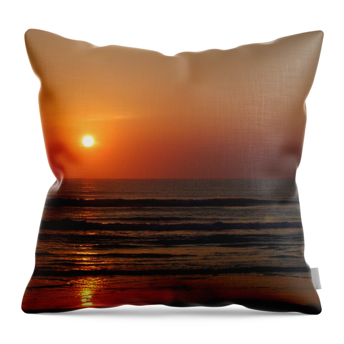 Seascape Throw Pillow featuring the photograph Morning Reflection by Christopher James
