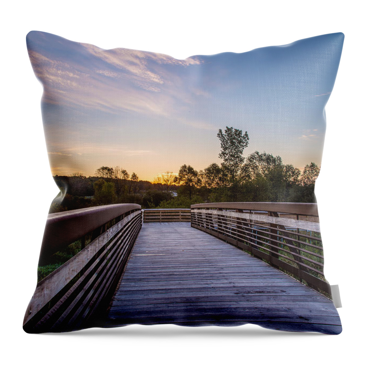 Autumn Throw Pillow featuring the photograph Morning Stroll by Andrew Slater