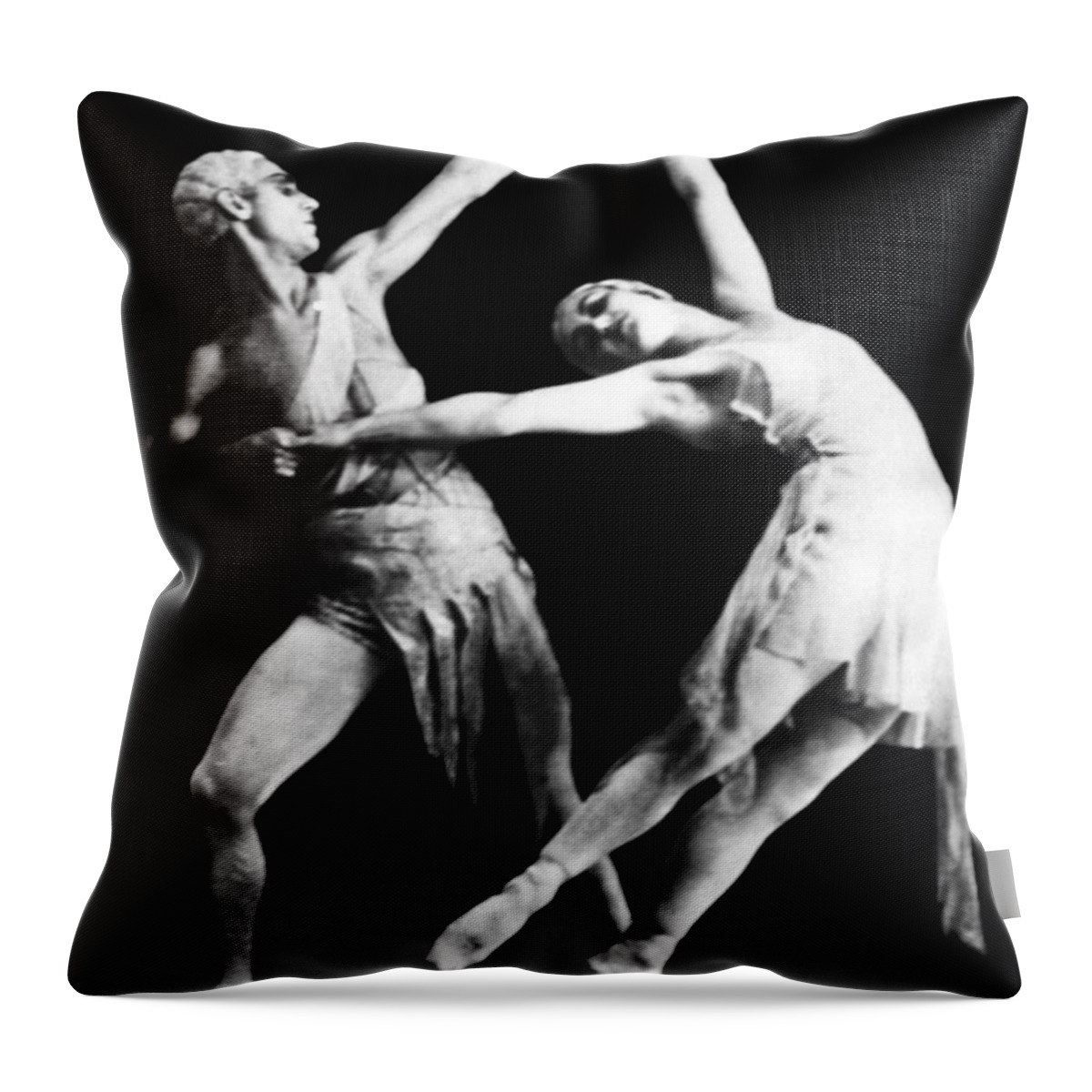 1936 Throw Pillow featuring the photograph Moscow Opera Ballet Dancers by Underwood Archives